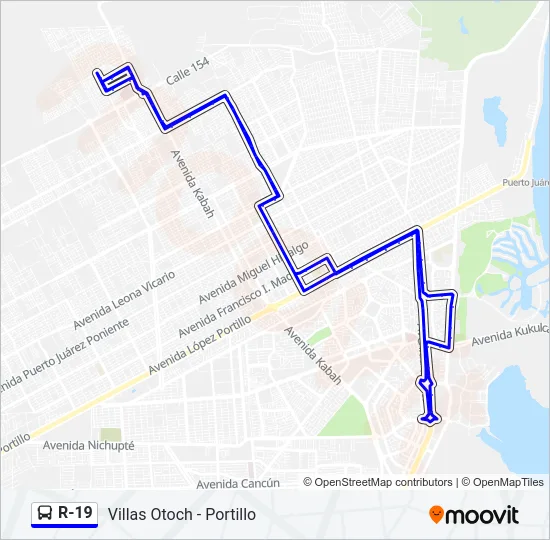R-19 Bus Line Map