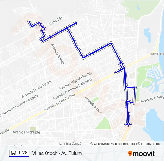 R-28 Bus Line Map