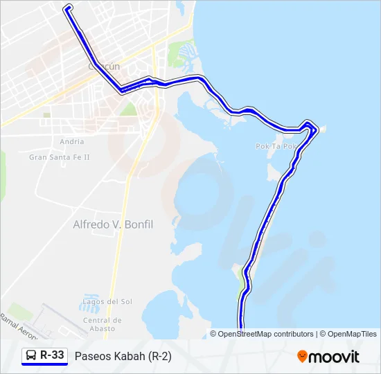 R-33 Bus Line Map