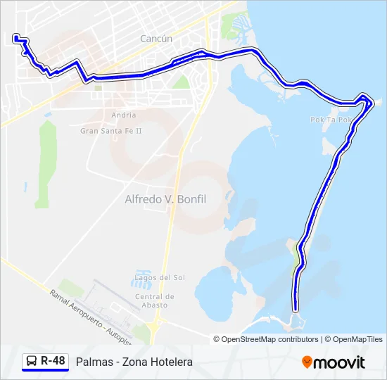 R-48 Bus Line Map