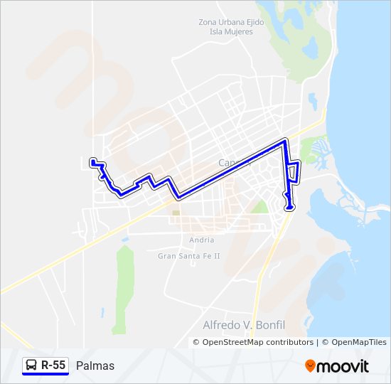 Ruta R 55 Horarios Paradas Y Mapas Palmas