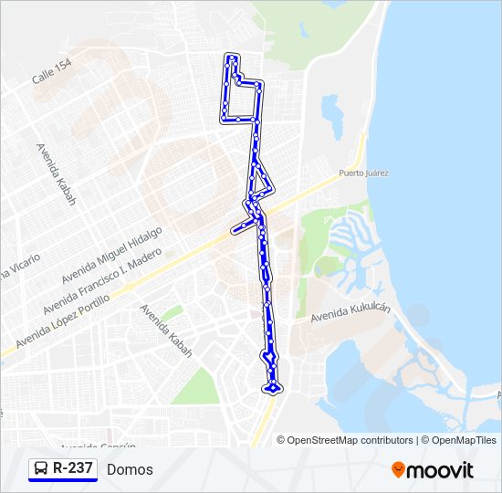 Mapa de R-237 de autobús