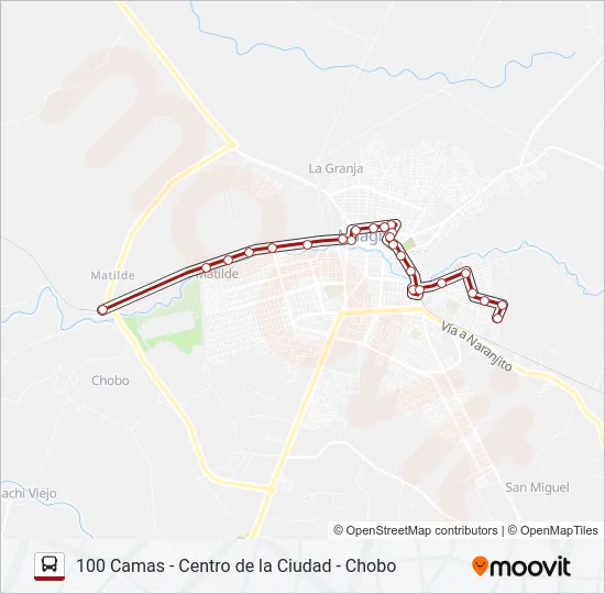 LÍNEA 10 Bus Line Map
