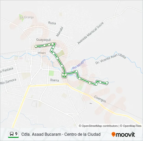 9 Bus Line Map