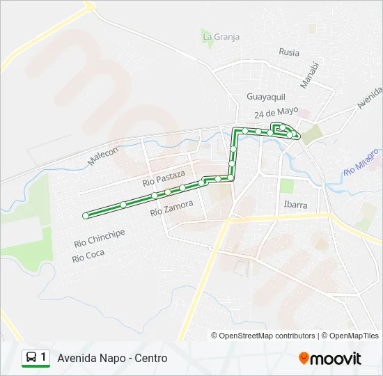 1 Bus Line Map