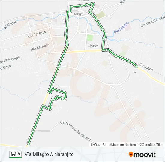 5 Bus Line Map