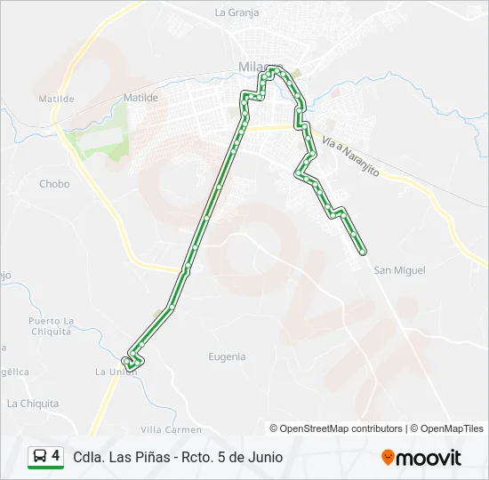 4 Bus Line Map