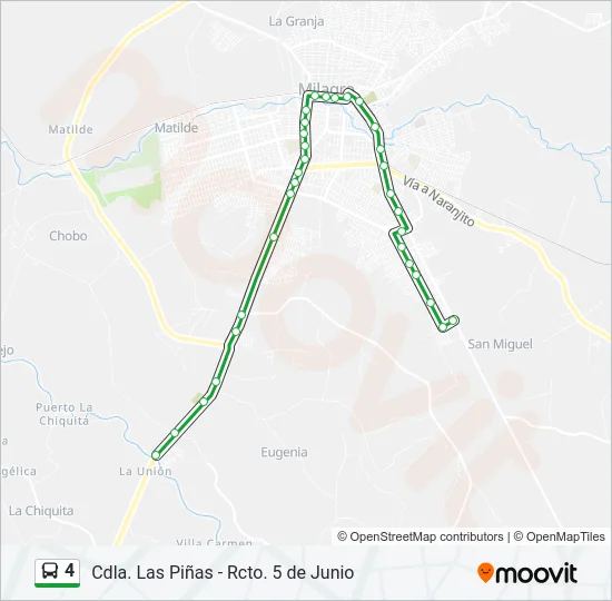 4 Bus Line Map