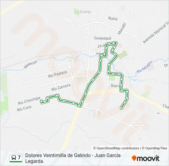7 Bus Line Map