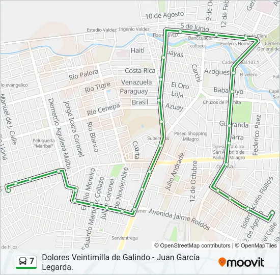 7 Bus Line Map