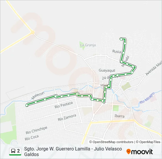 2 Bus Line Map