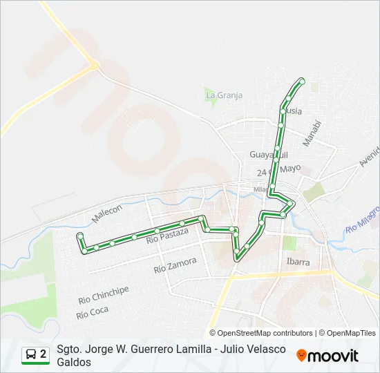 2 Bus Line Map