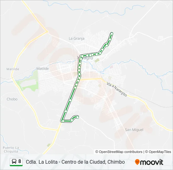 8 Bus Line Map