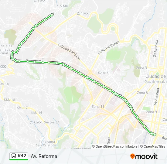 R42 Bus Line Map