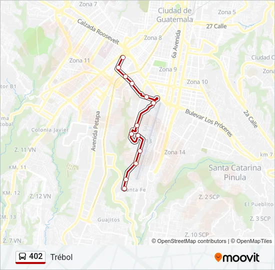 402 Bus Line Map