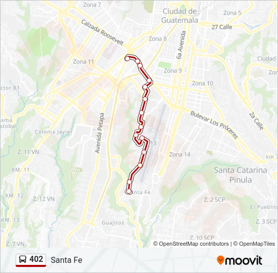402 Bus Line Map