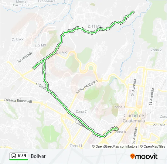 R79 Bus Line Map