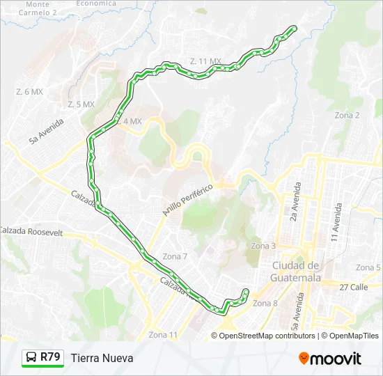 R79 Bus Line Map