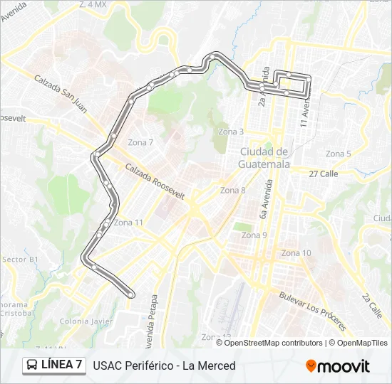 LÍNEA 7 Bus Line Map