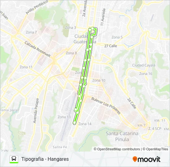 LÍNEA 13 Bus Line Map