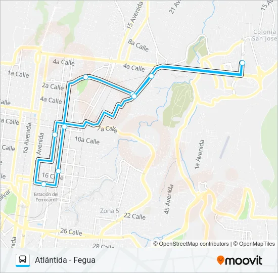 LÍNEA 18 Bus Line Map