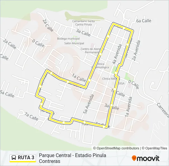 RUTA 3 Bus Line Map