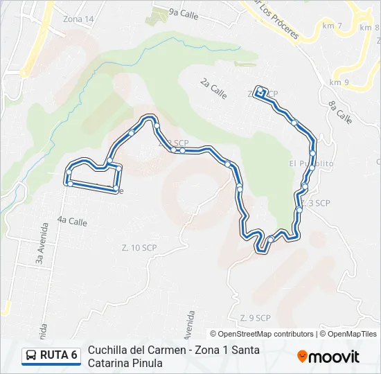 RUTA 6 Bus Line Map