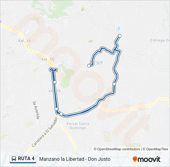RUTA 4 Bus Line Map