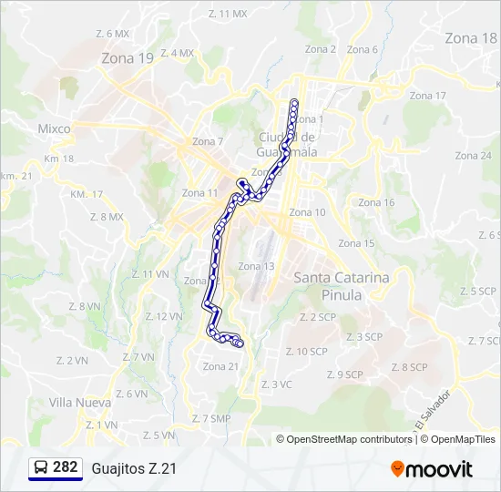 282 Bus Line Map