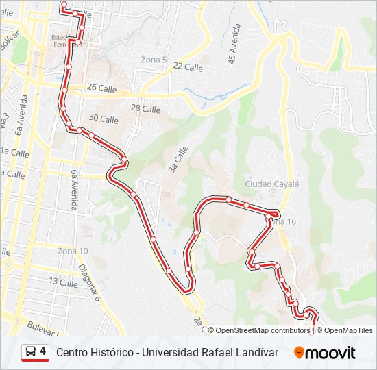 4 bus Line Map