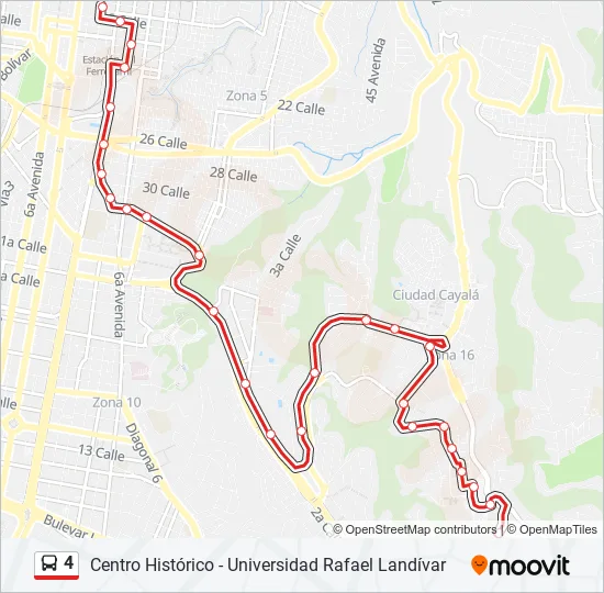 4 Bus Line Map