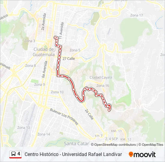 4 Bus Line Map