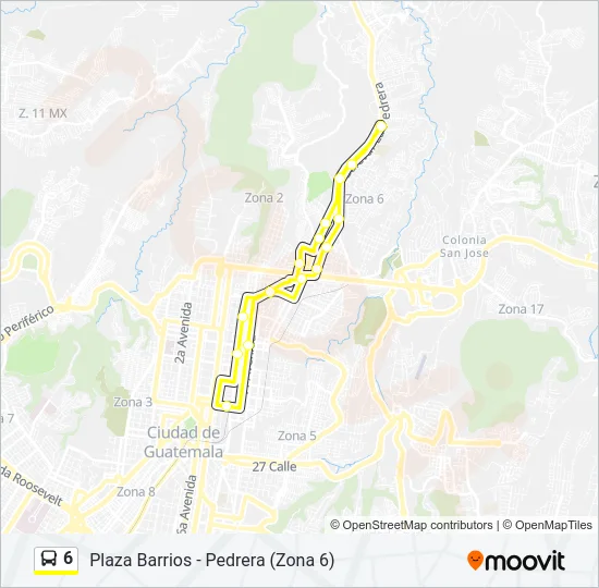 6 Bus Line Map