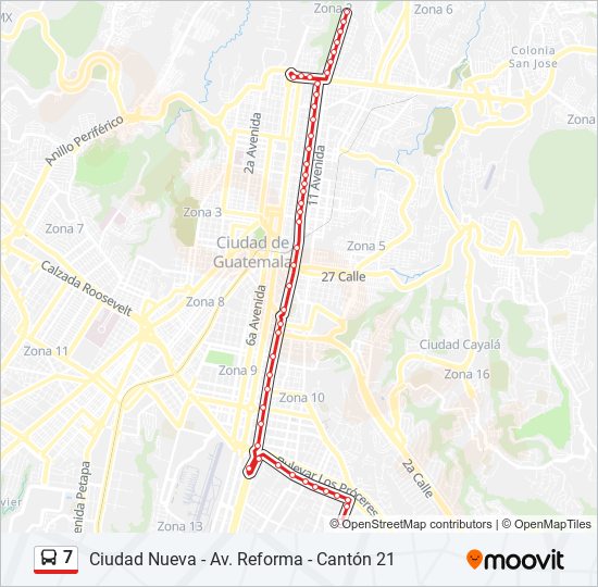 7 bus Line Map