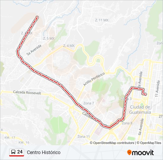 24 bus Line Map