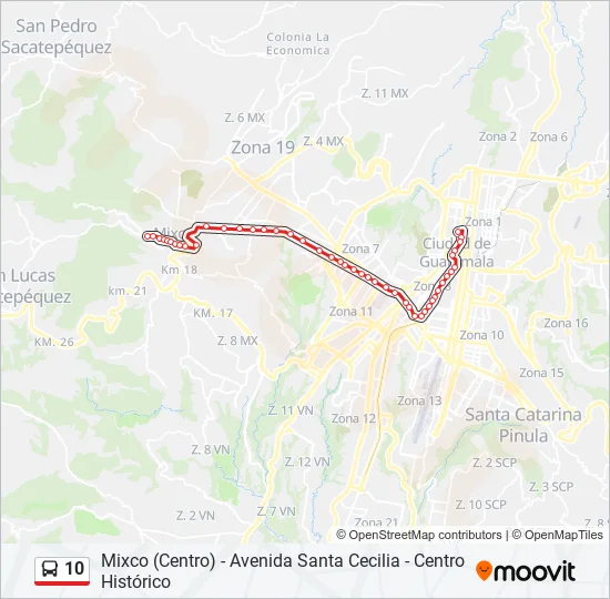10 Bus Line Map