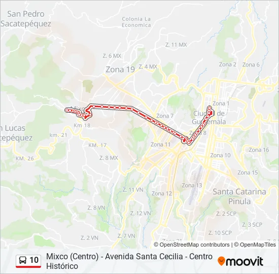 10 Bus Line Map