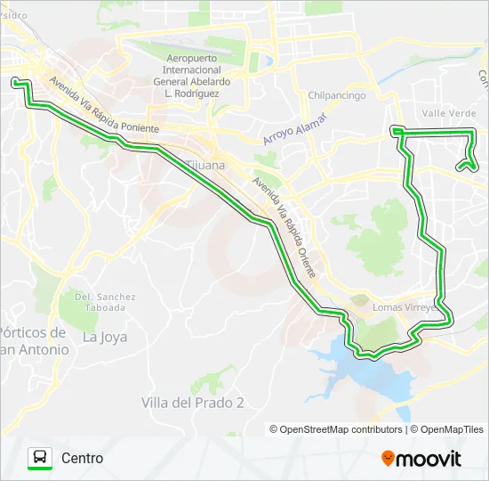 VILLA FONTANA-LA PRESA-CENTRO Bus Line Map