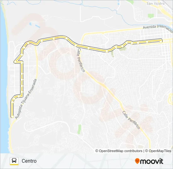 PLAYAS-CENTRO Bus Line Map