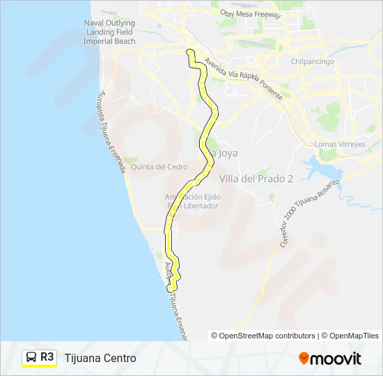 R3 Bus Line Map