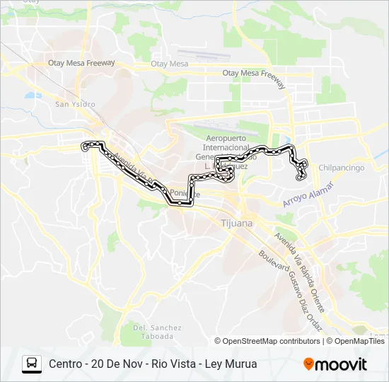 CENTRO - RIO VISTA - LEY MURUA Bus Line Map