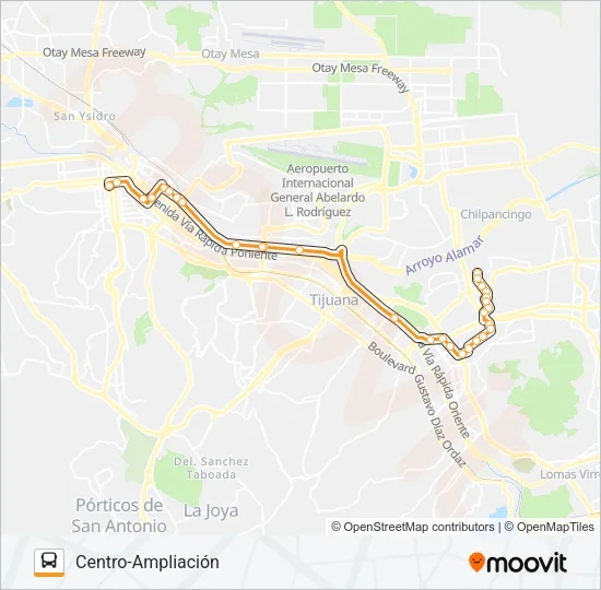 TAXI NARANJA Bus Line Map
