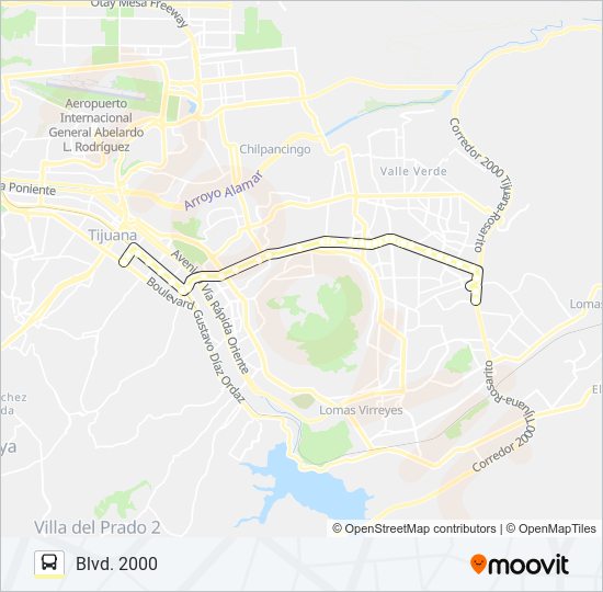 Mapa de CARROUSSEL-PÍPILA-2000 de autobús