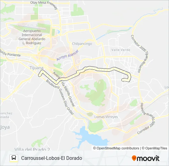 CARROUSSEL-LOBOS-EL DORADO Bus Line Map