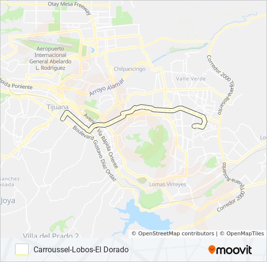 CARROUSSEL-LOBOS-EL DORADO bus Line Map