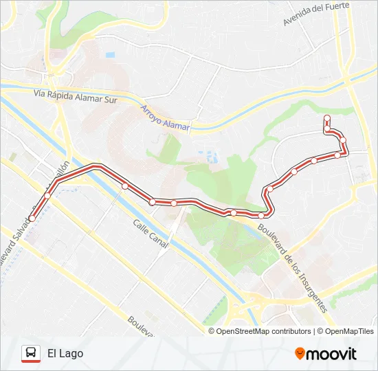 5Y10-EL LAGO Bus Line Map