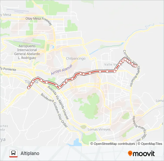 5Y10-ALTIPLANO Bus Line Map