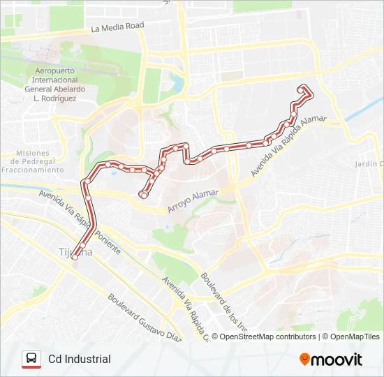 5Y10-CENTRAL-MURUA-OTAY Bus Line Map