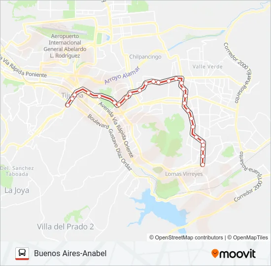 5Y10-BUENOS AIRES-ANABEL Bus Line Map
