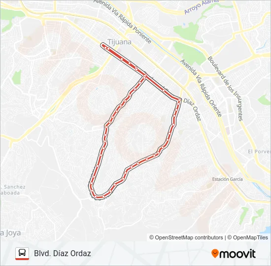 5Y10-ZAPATA-REFORMA-BULE Bus Line Map
